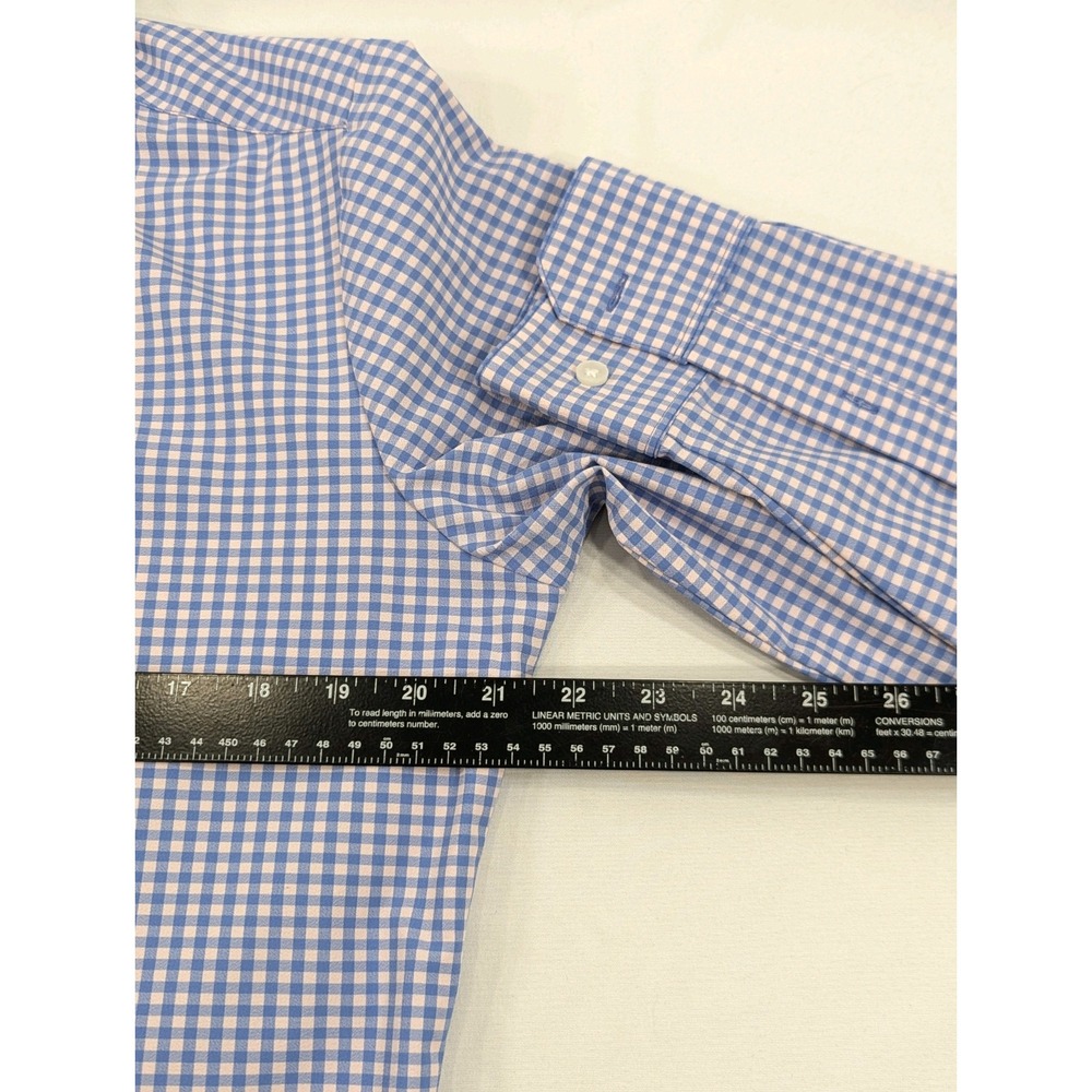 Mizzen+Main‎ Performance Button Up Shirt Mens Medium Trim Fit Plaid Long Sleeve - Picture 8 of 9